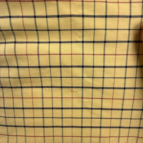Brooks Brothers Oxford Cloth Button Down Yellow Check XL Non Iron Supima Cotton - Picture 5 of 16